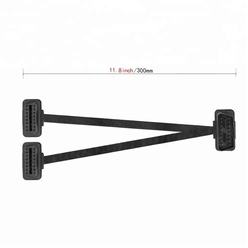 Universelles 16-poliges OBD2 Verlängerungs- und Splitterkabel 2-teilig (30 cm)