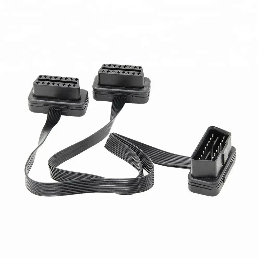 Universelles 16-poliges OBD2 Verlängerungs- und Splitterkabel 2-teilig (30 cm)