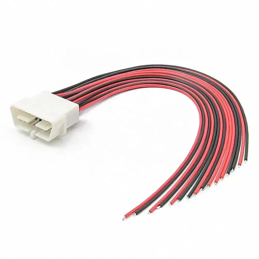 Universeller 16-poliger OBD2-Stecker (Männlich) mit 16 offenen Endkabeln – 30 cm