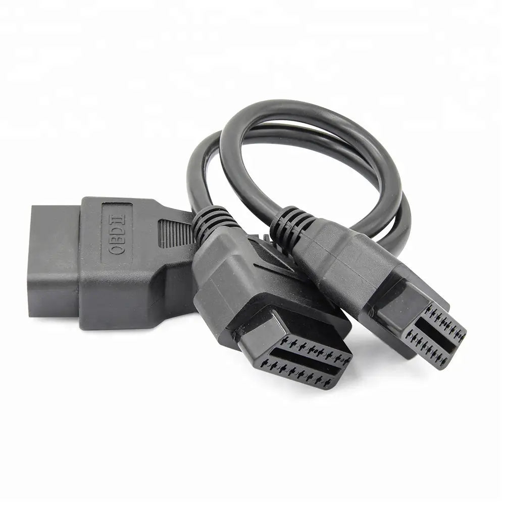 Universele 16 Pins OBD2 Verleng- Splitterkabel 2-Delig 30 cm