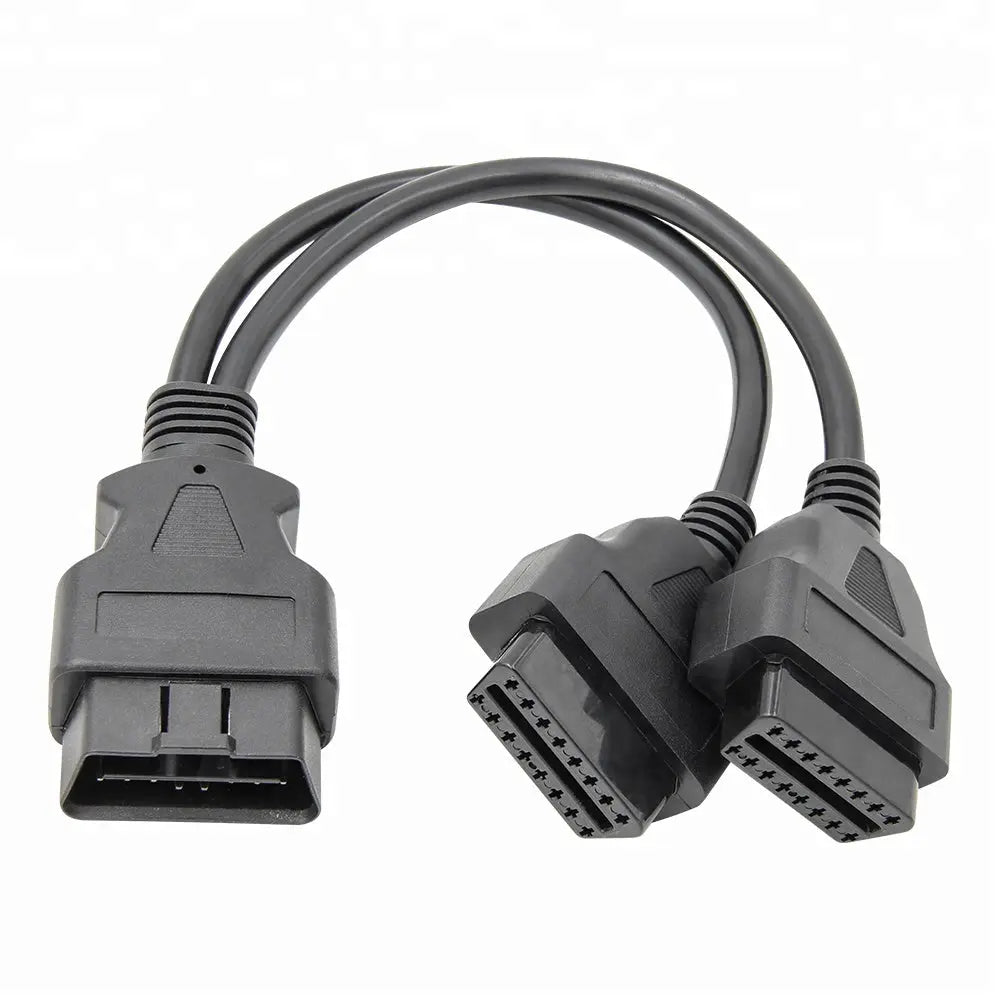 Universele 16 Pins OBD2 Verleng- Splitterkabel 2-Delig 30 cm