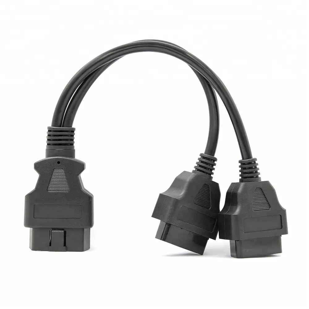 Universele 16 Pins OBD2 Verleng- Splitterkabel 2-Delig 30 cm