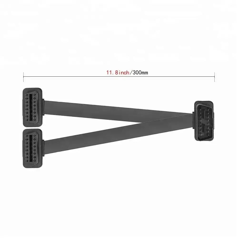 Universelles Full 16-poliges OBD2-Platte Verlängerungs- und Splitterkabel 2-teilig (30 cm)