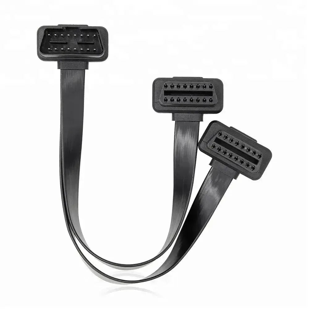 Universelles Full 16-poliges OBD2-Platte Verlängerungs- und Splitterkabel 2-teilig (30 cm)